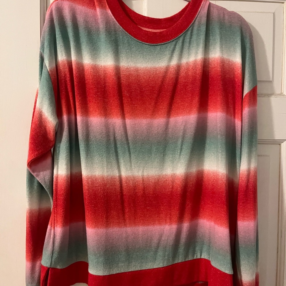 Striped Red and Green Sweater